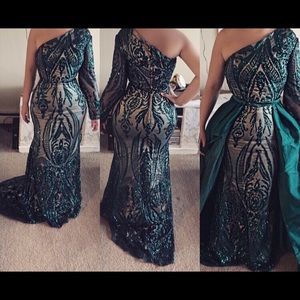 Beautiful dress made in dubai with skirt to match